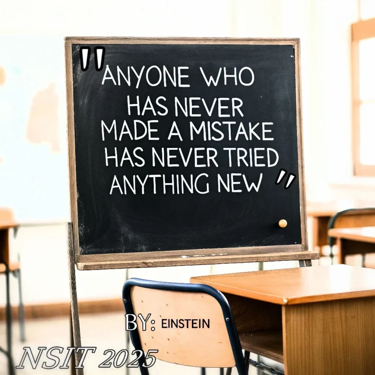 Career Transition: Anyone who has never made a mistake has never tried anything new.
