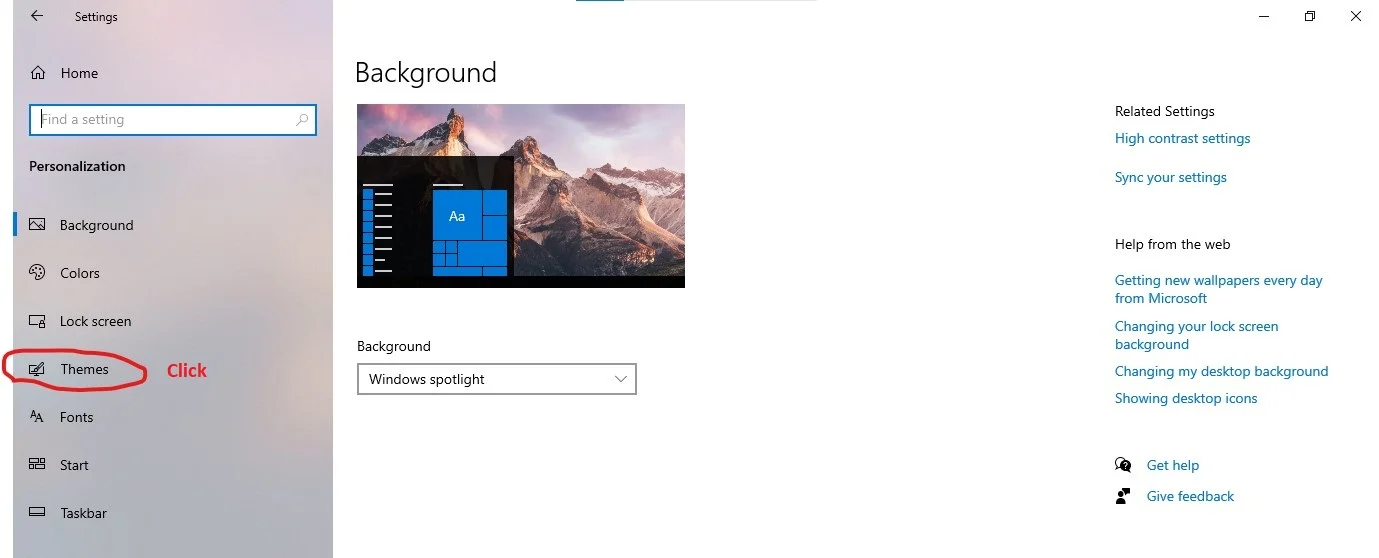 Click-Themes-on-the-left-side-navigation-menu-on-the-settings-Windows