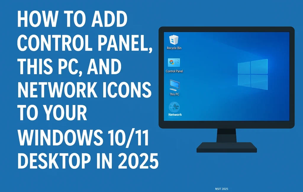 How to add Control Panel, This PC, and Network Icons
