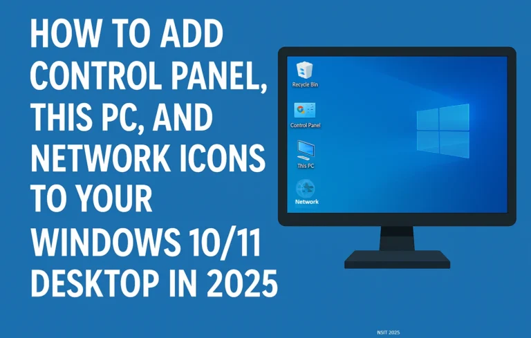 How to add Control Panel, This PC, and Network Icons