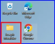 User's Profile Desktop Icon Settings folder